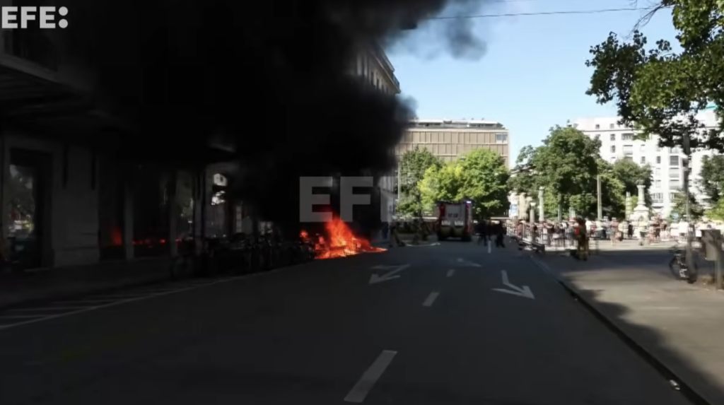 Violencia y actos vandálicos en la manifestación contra el G7 en Ginebra Violencia y actos vandálicos en la manifestación contra el G7 en Ginebra