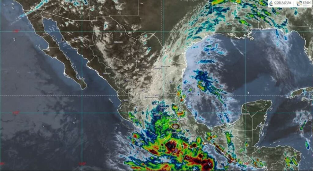 Depresión tropical Dos-E se localiza frente a Guerrero; prevén lluvias torrenciales