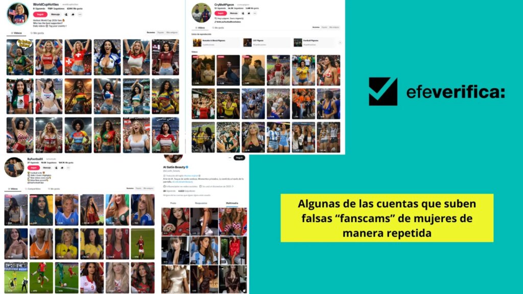 Falsas aficionadas del Mundial 2026: cómo la IA sexualiza a mujeres en redes - efe-imagenes-mujeres-ia-mundial-2026-2-1024x576