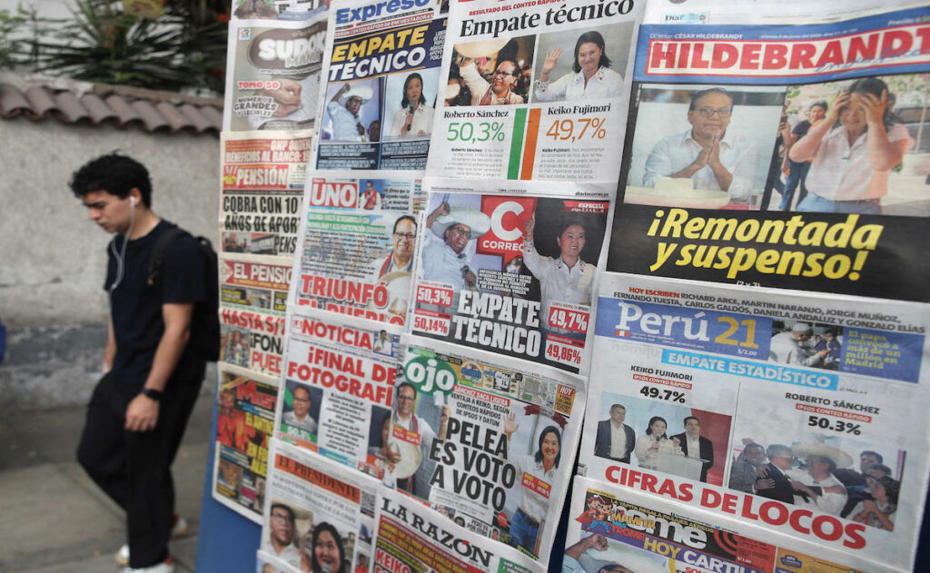 Elecciones en Perú: se vienen días clave con Fujimori arriba por estrecho margen