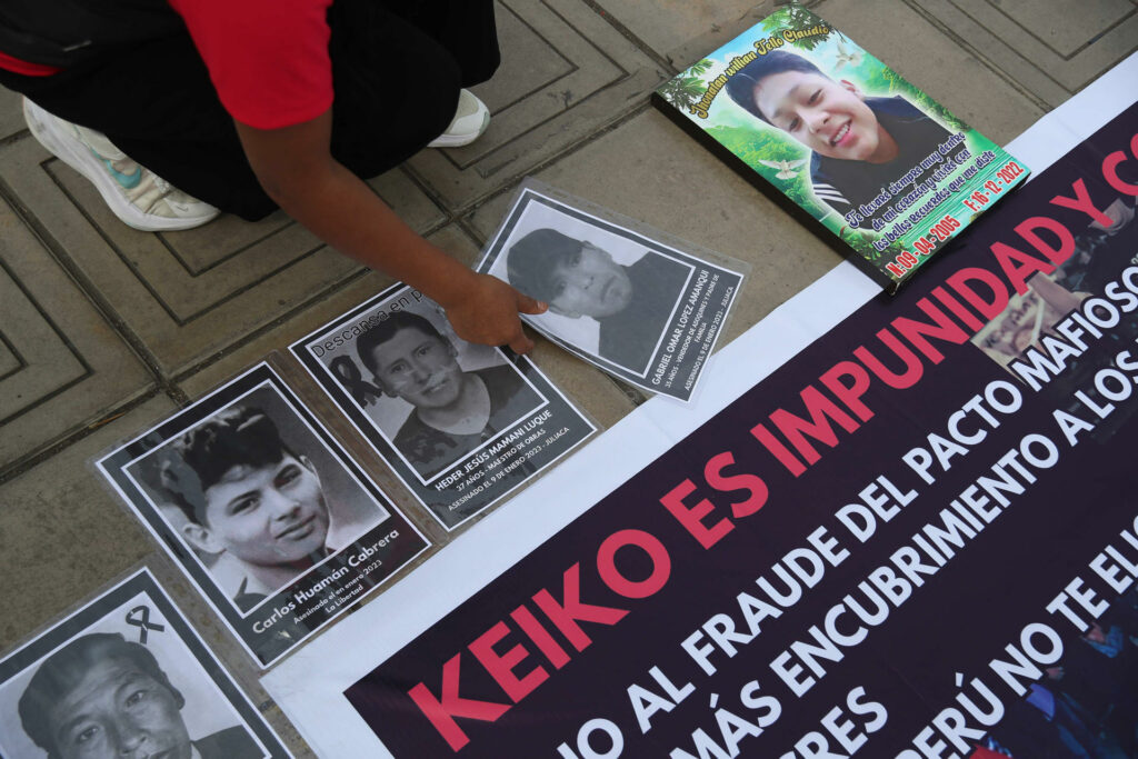 Víctimas de masacres en protestas de Perú rechazan que Keiko Fujimori sea la próxima presidenta