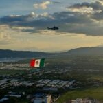 Fuerza Aérea Mexicana engalanó el cielo durante el México vs Corea del Sur