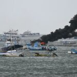 Incendio deja heridos y daños en puerto de Ecuador