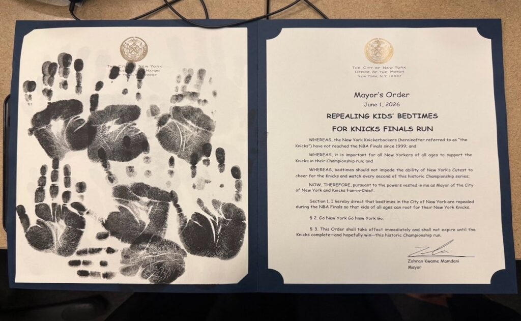 Mamdani acuerda con niños de Nueva York "suprimir la hora de dormir" para que vean a los Knicks en Finales de NBA - mamdani-acuerda-con-ninos-de-nueva-york-22suprimir-la-hora-de-dormir22-para-que-vean-a-los-knicks-en-finales-de-nba-2-1024x631