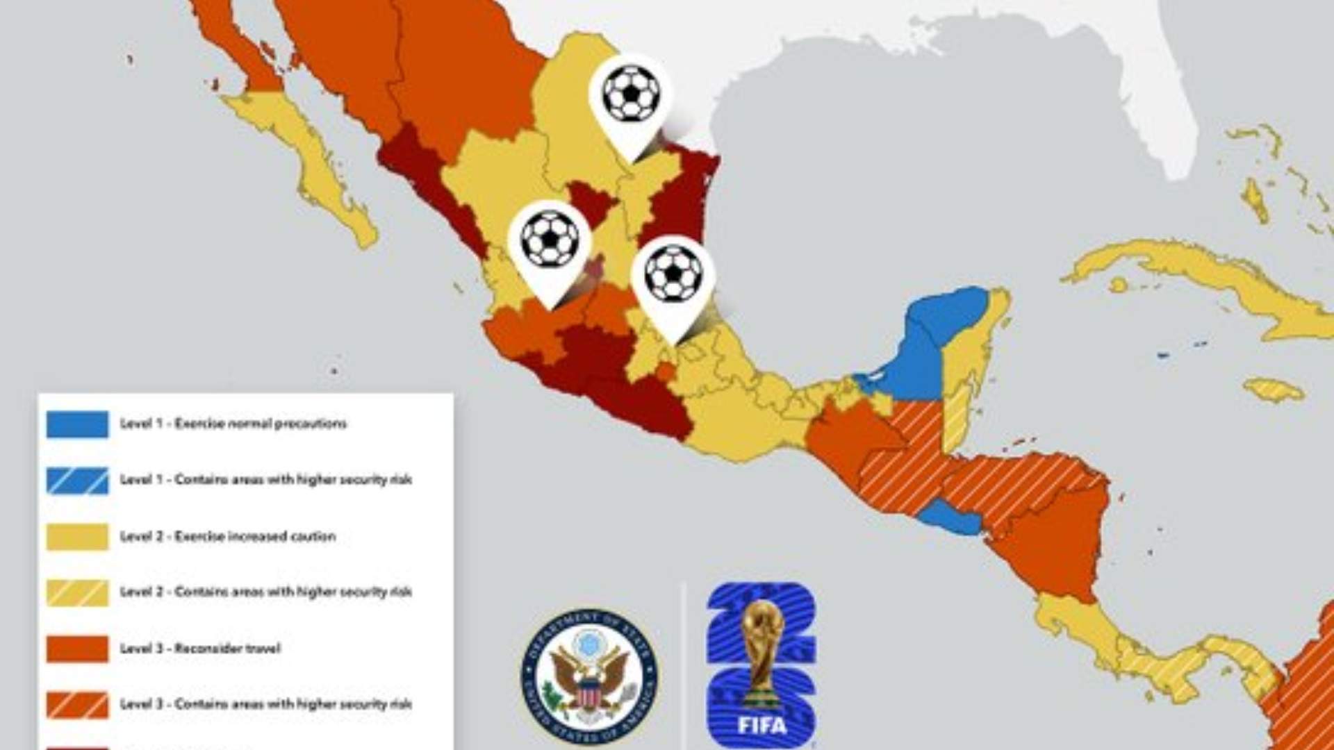 Previo al Mundial, EE.UU. recuerda alerta de viaje a México