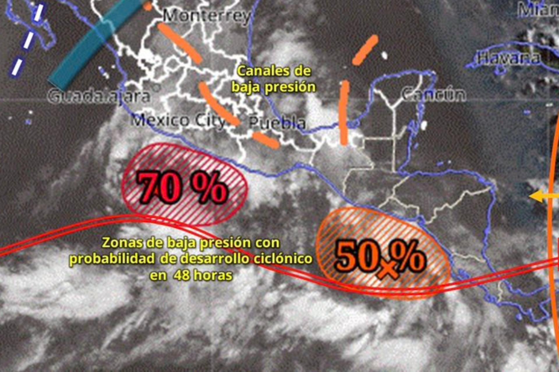 Refuerzan acciones preventivas en Oaxaca por zonas de baja presión en el Pacífico Refuerzan acciones preventivas en Oaxaca por zonas de baja presión en el Pacífico