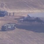Avión de combate se estrella en una base militar de California