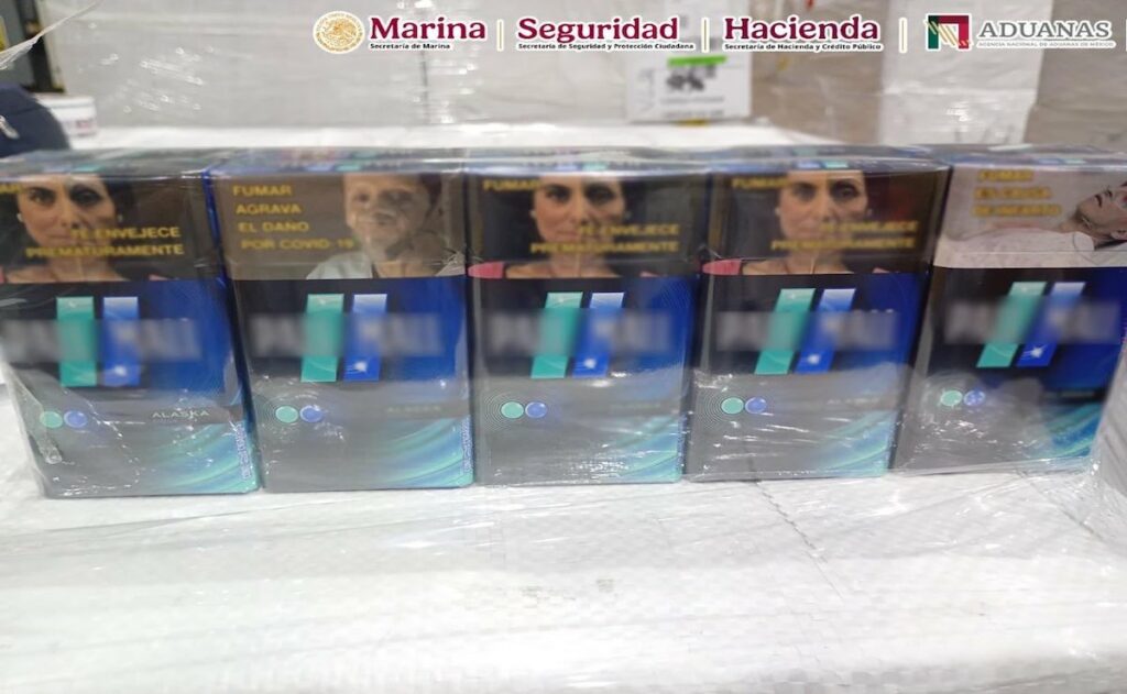 Aseguran 1.9 toneladas de cigarros apócrifos en el AICM