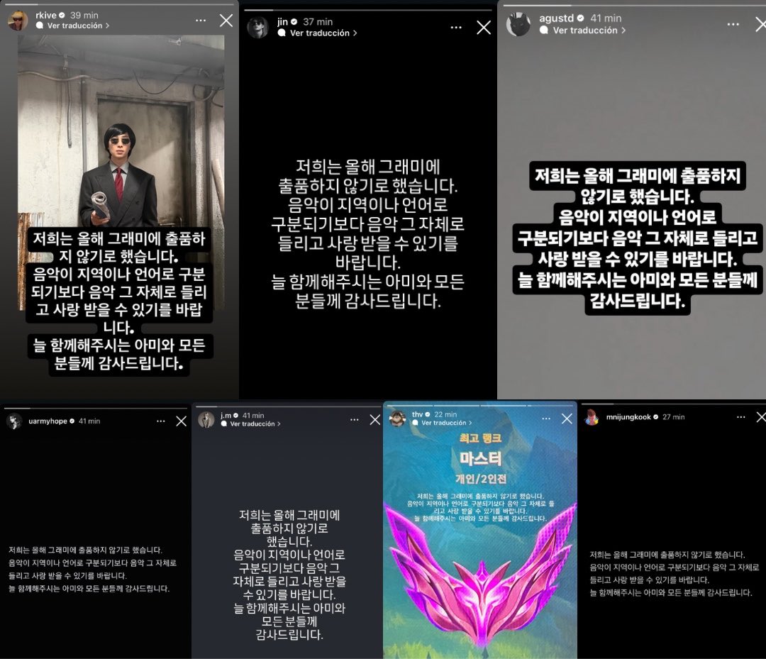 BTS desaira a los Grammy: no buscará algún premio - comunicado-de-bts-sobre-los-grammy