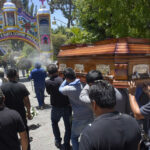 Despiden a Valentín Lavín Romero, alcalde de Temoac, en medio de un gran dispositivo de seguridad
