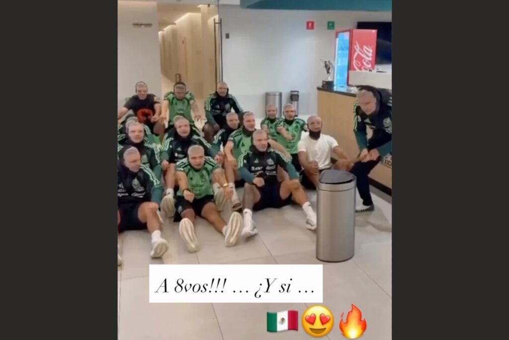 Video: Jugadores de México festejan paso a 8vos del Mundial con el remo vikingo
