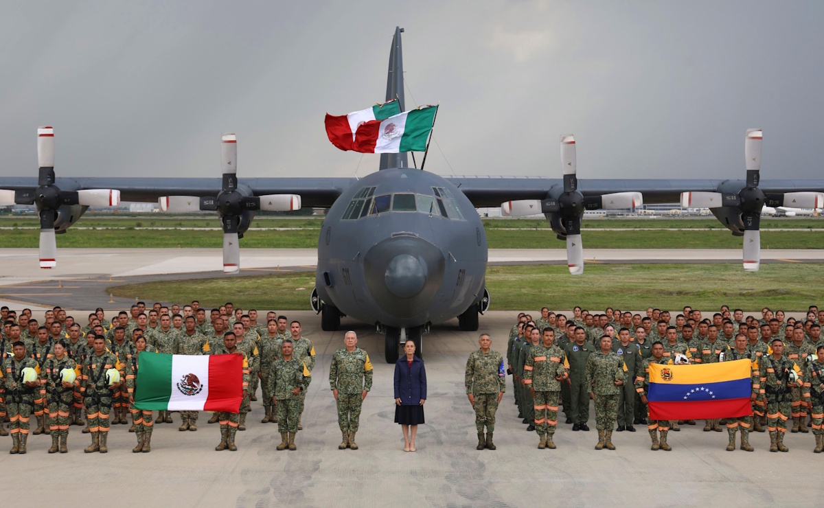 Sheinbaum recibe y reconoce al agrupamiento Yumare tras misión humanitaria en Venezuela Sheinbaum recibe y reconoce al agrupamiento Yumare tras misión humanitaria en Venezuela