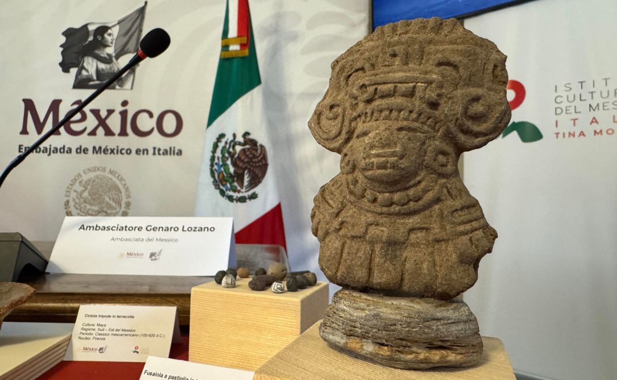 Italia devuelve a México 27 piezas arqueológicas y fósiles precolombinos
