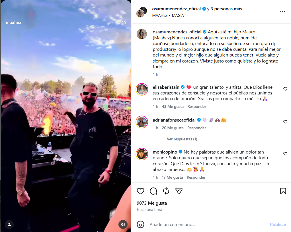 "Mi corazón está devastado": Aylin Mujica comparte últimos momentos con vida de su hijo Mauro - publicacion-de-osamu-menendez