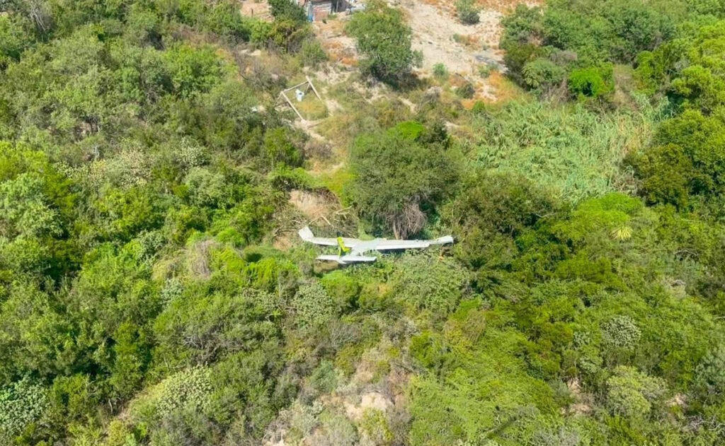Se desploma avión pequeño en Pesquería, NL
