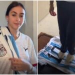 Tiktoker egipcia desata polémica al usar playera de Messi para limpiar