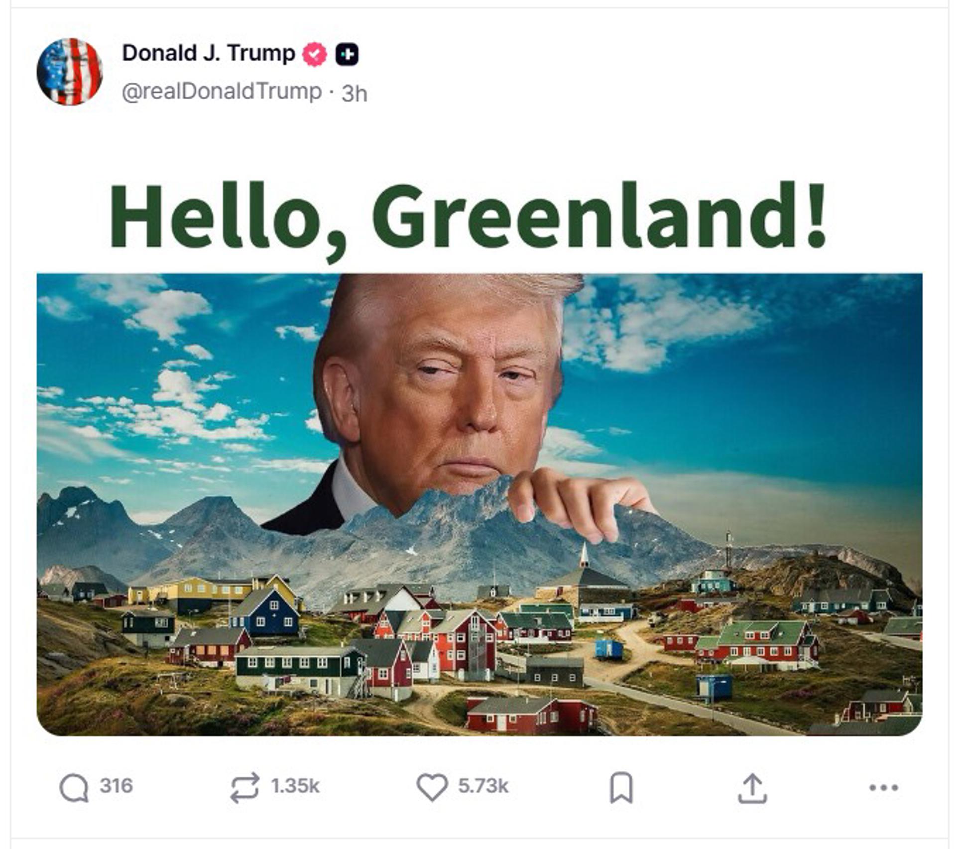 Trump vuelve a mostrar interés por Groenlandia en un mensaje en su red Truth Social Trump vuelve a mostrar interés por Groenlandia en un mensaje en su red Truth Social