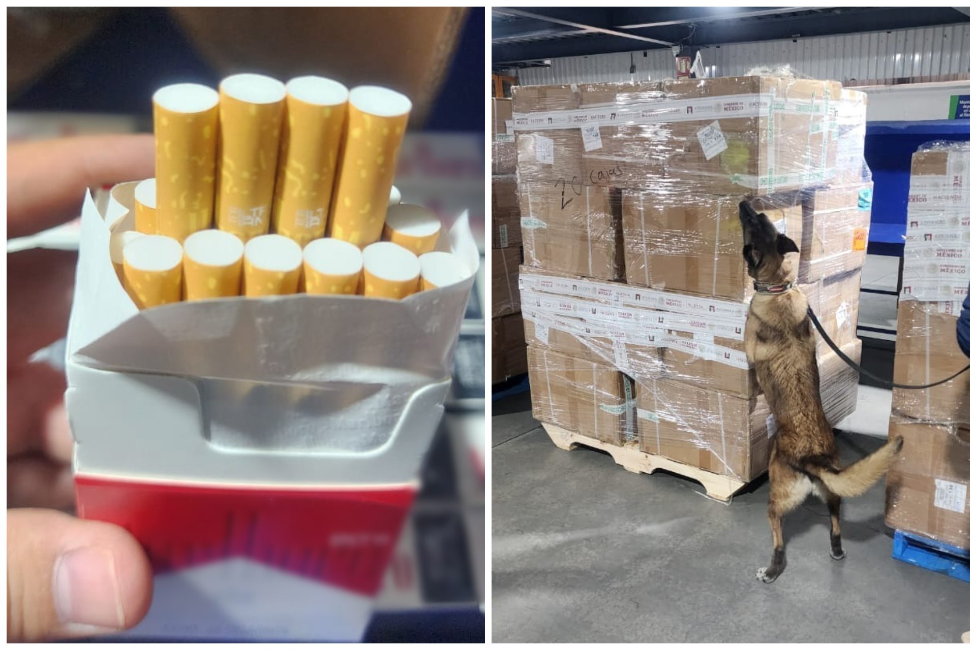 Decomisan en el AICM dos millones de cigarrillos procedentes de Tailandia