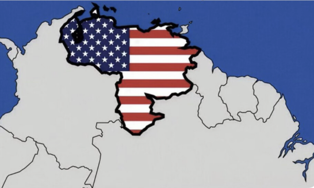 Trump comparte un mensaje en su red social un mapa de Venezuela como estado 51 de EU
