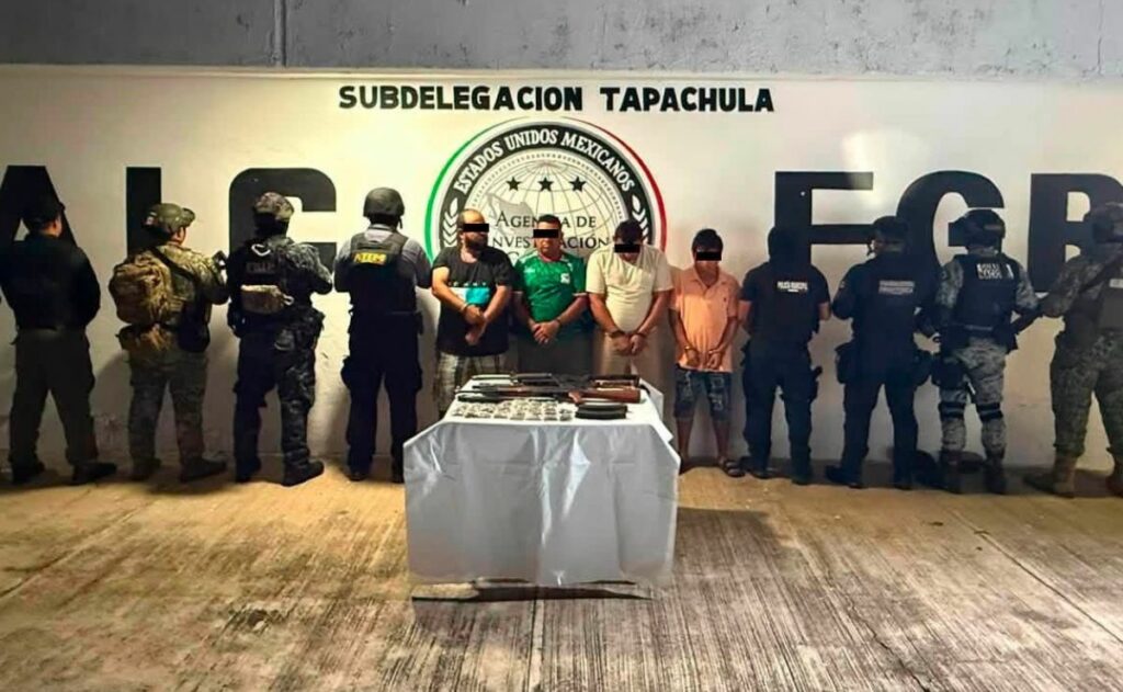 Detienen a 9 delincuentes en Chiapas, dos de ellos requeridos por Guatemala