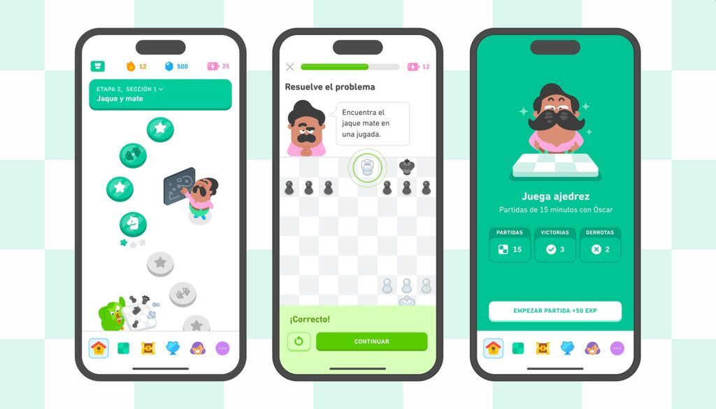 Duolingo quiere llevar el aprendizaje más allá de los idiomas - duolingo-ajedrez-2-1024x585