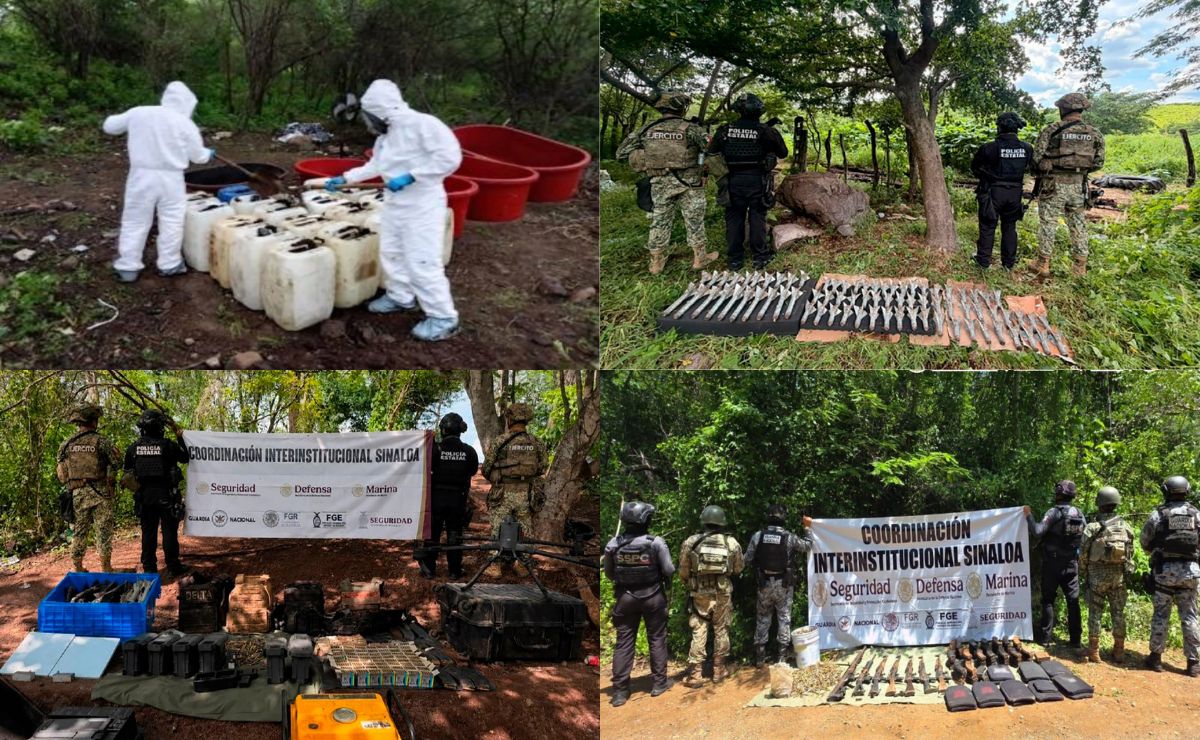 Aseguran narcolaboratorio y armas en diversos municipios de Sinaloa - precursores-quimicos-y-armas-asegurados-en-sinaloa