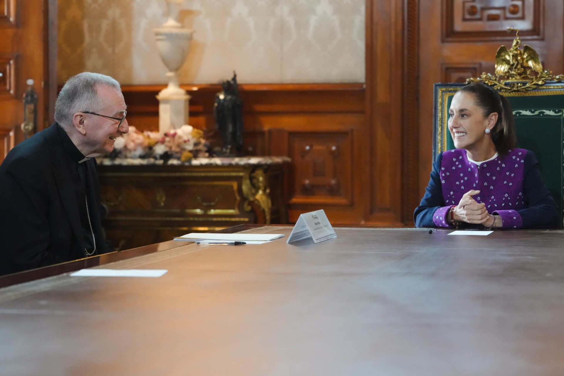 Sheinbaum recibe a Pietro Parolin, secretario de Estado del Vaticano: ¿De qué hablaron?