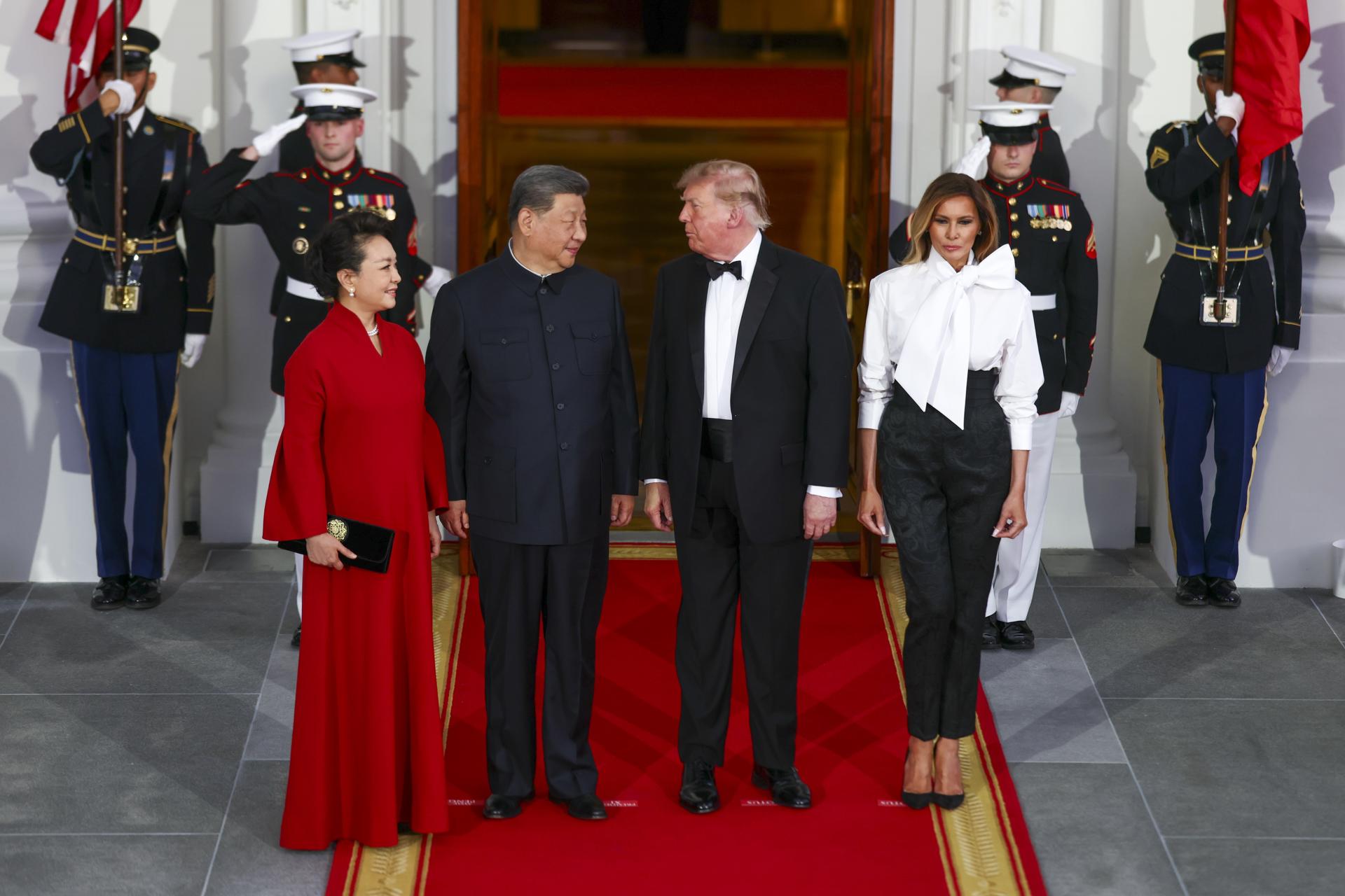 Trump y Melania reciben a Xi y a su esposa para una cena de Estado en la Casa Blanca Trump y Melania reciben a Xi y a su esposa para una cena de Estado en la Casa Blanca