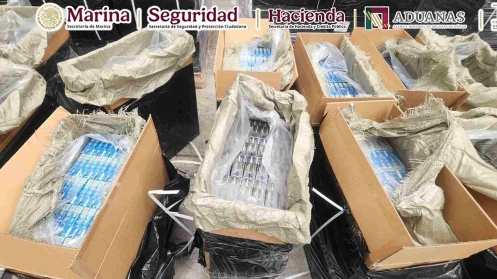 Aseguran casi 4 millones de cigarrillos apócrifos en aduanas del AICM y Lázaro Cárdenas
