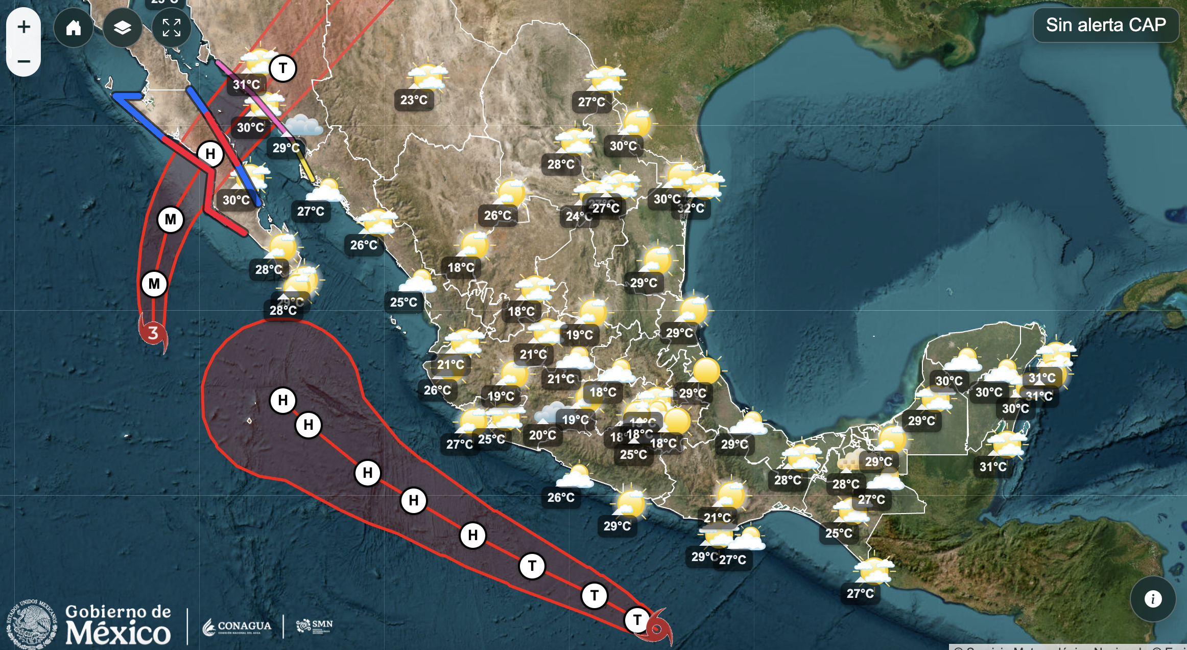 ‘Polo’, categoría 3, avanza hacia BCS; se forma depresión tropical frente a Oaxaca y Guerrero