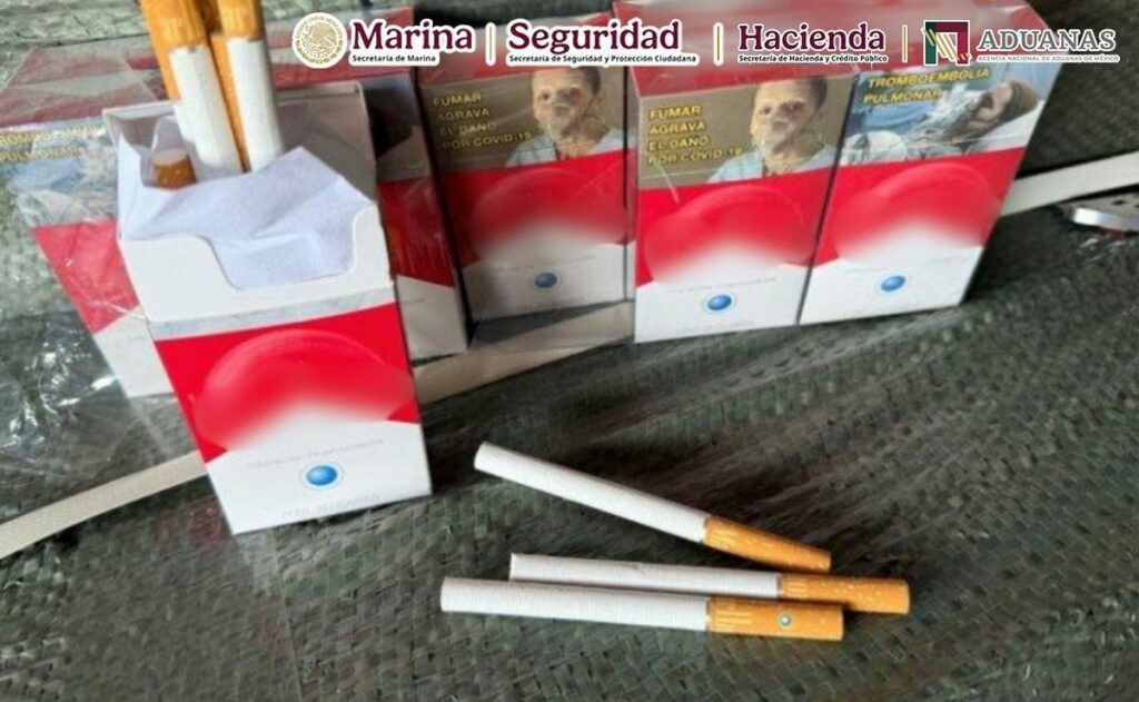 Interceptan cargamento ilícito de cigarrillos en Aduana de Lázaro Cárdenas
