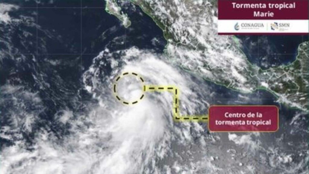 La tormenta tropical Marie se forma frente a las costas de Colima