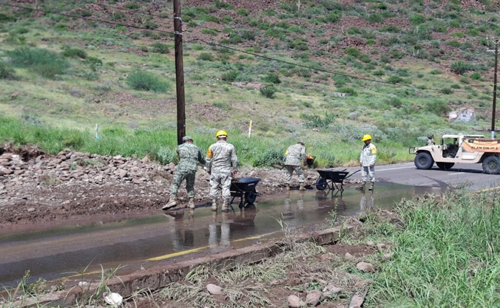 Mantienen activo Plan DN-III-E en Sonora tras el impacto de “Polo”