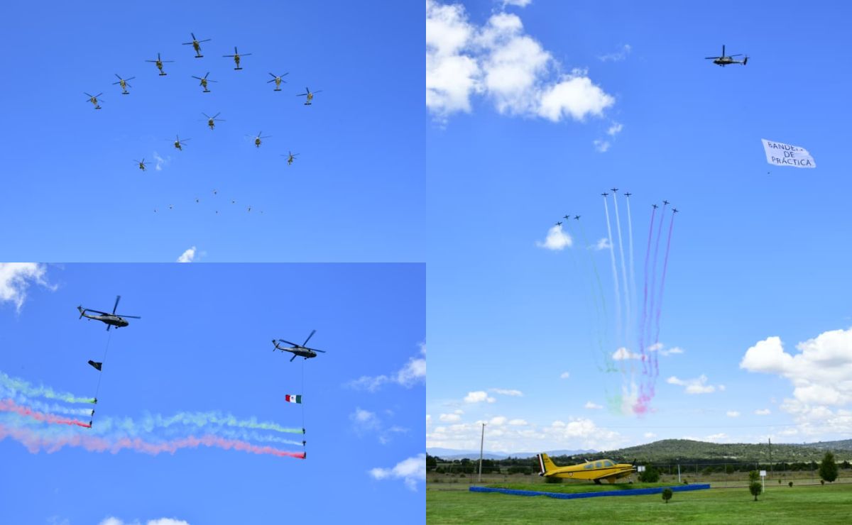 General Trevilla encabeza el pase de revista del desfile aéreo de este 16 de septiembre - practica-del-desfile-aereo-del-16-de-septiembre