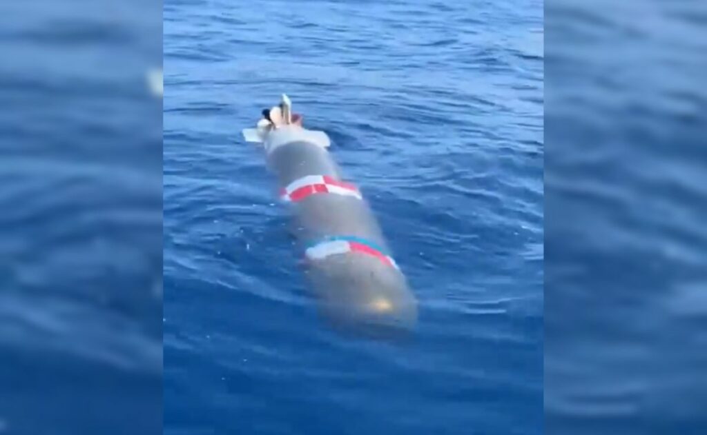 Marina entrega a EE.UU. torpedo hallado en aguas de Baja California