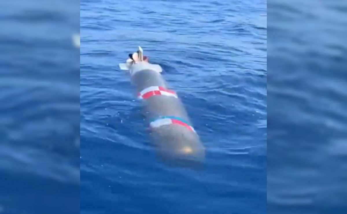 Marina entrega a EE.UU. torpedo hallado en aguas de Baja California