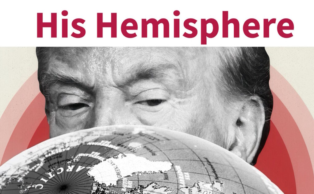 Trump publica una foto con el título “Su hemisferio”