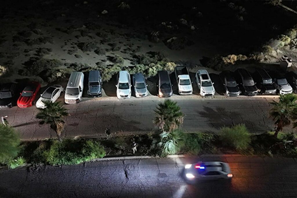 Aseguran 18 vehículos de lujo y droga en sótano de Puerto Peñasco, Sonora; 17 unidades cuentan con reporte de robo en EE.UU.