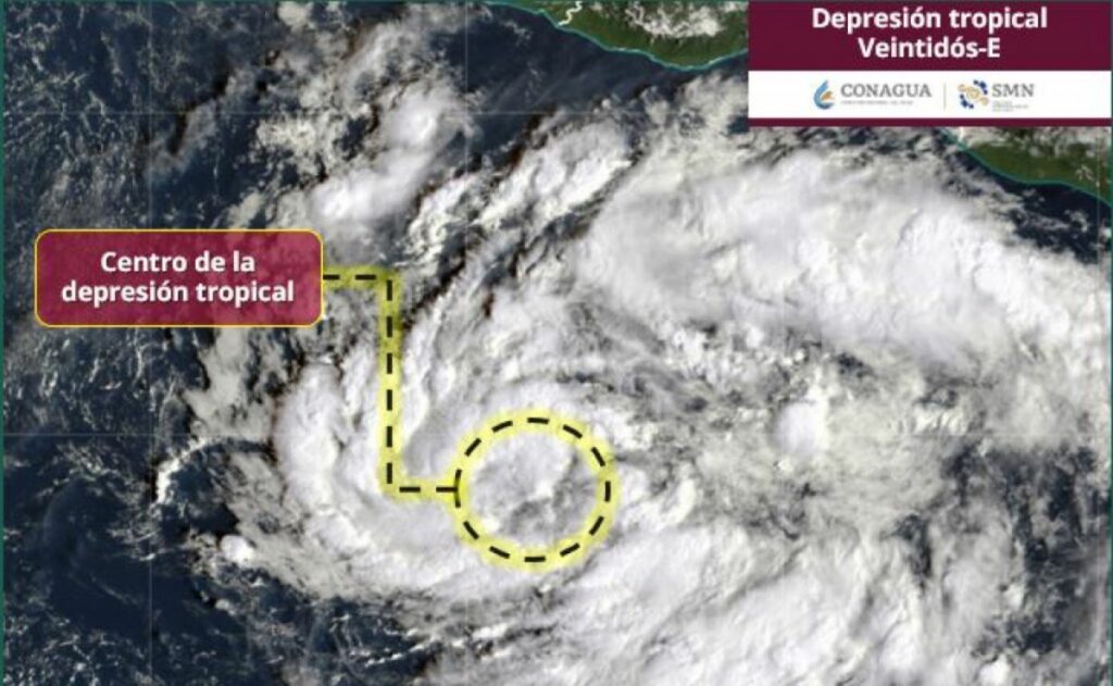 Surge la depresión tropical Veintidós-E; se convertiría en el huracán ‘Vance’