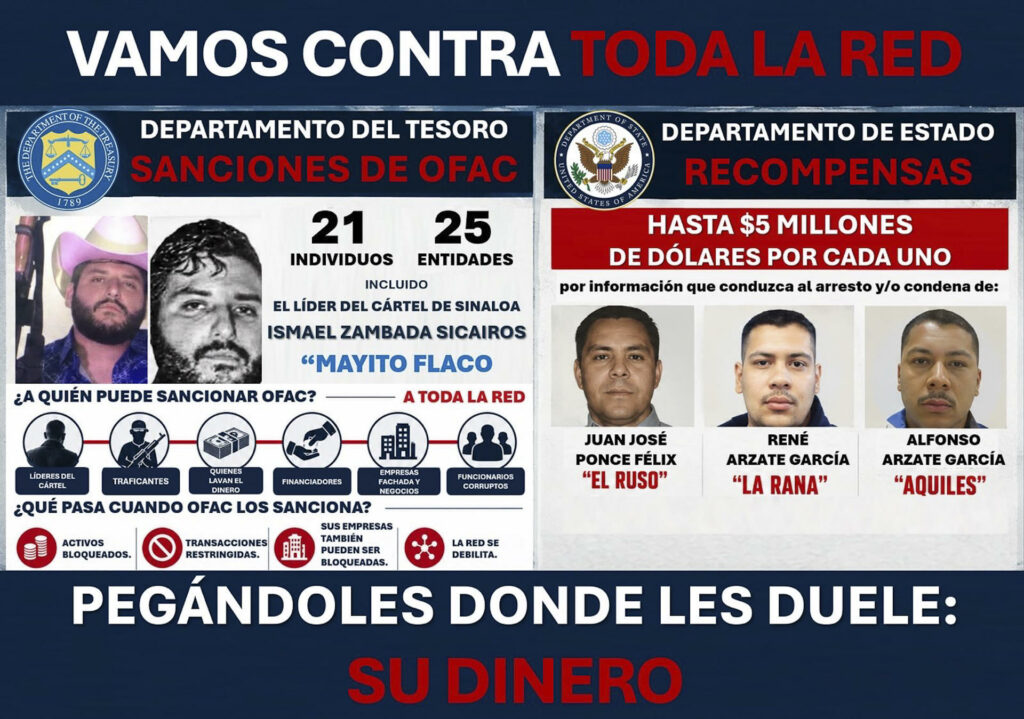 Embajador de Estados Unidos advierte ofensiva contra funcionarios supuestamente ligados al Cártel de Sinaloa