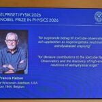 Nobel de Física a Halzen por hallazgo de neutrinos de alta energía de origen astrofísico