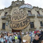 Nueva protesta por el agua en Guadalajara; Lemus reporta cinco detenidos