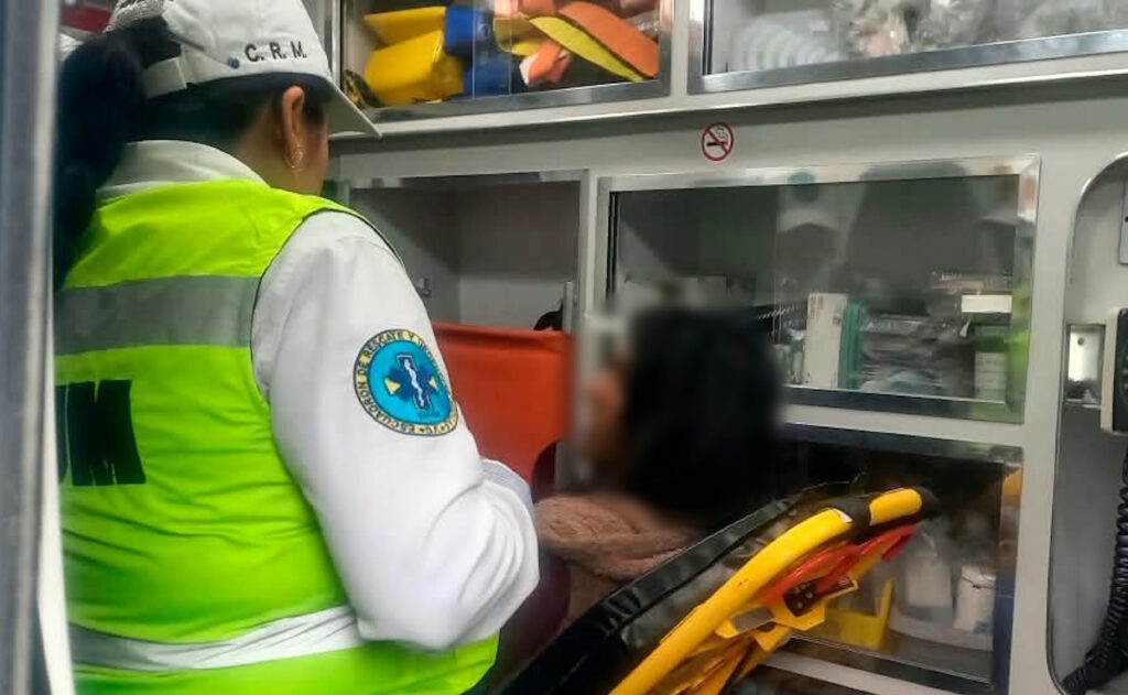 Policías auxilian a mujer que subió a una torre eléctrica en Tlalpan