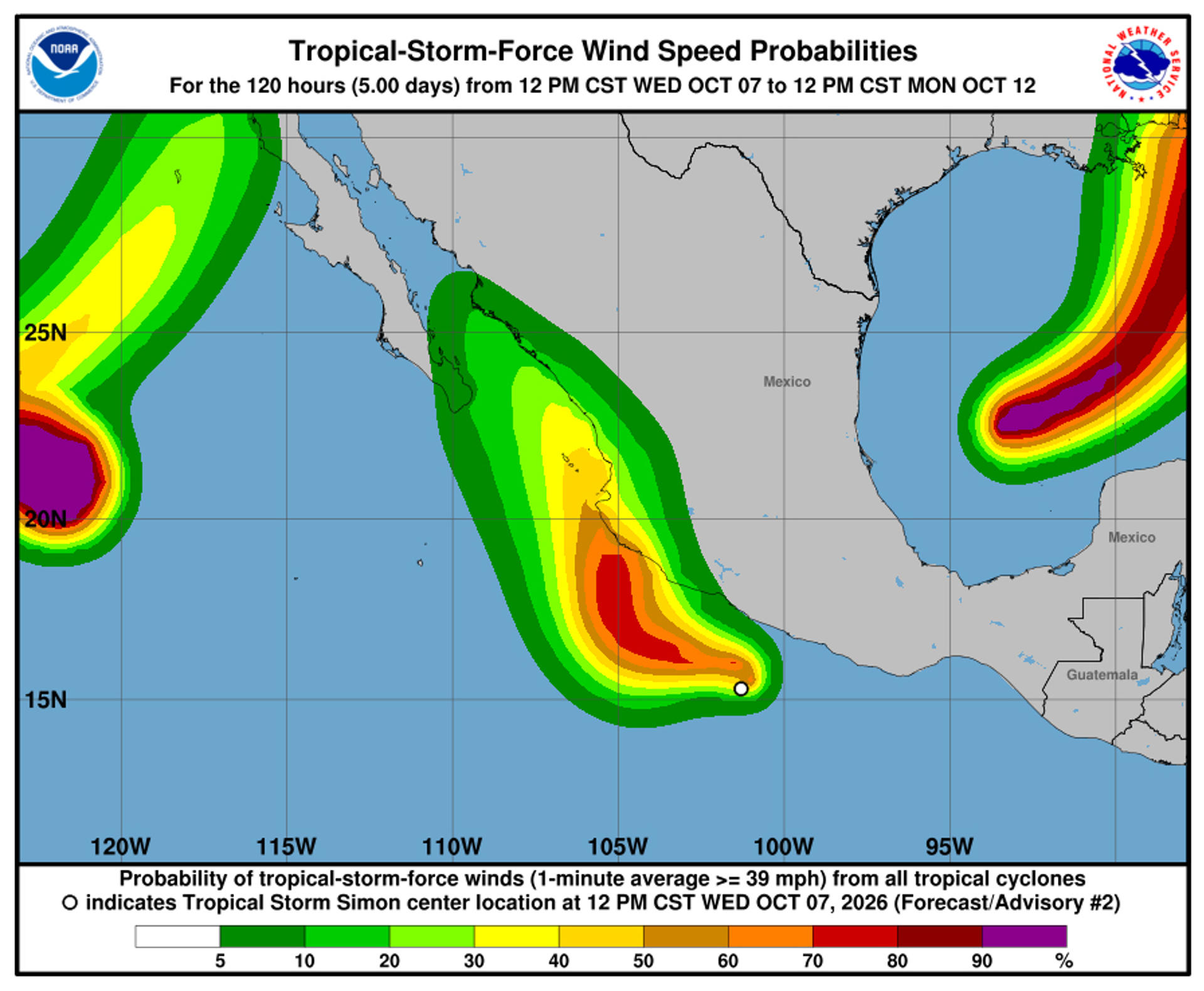 Tormenta tropical Simón podría alcanzar categoría 4 frente al Pacífico mexicano