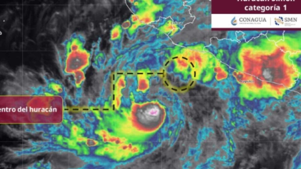 ‘Simón’ se intensifica a huracán categoría 1; prevén que alcance categoría 4