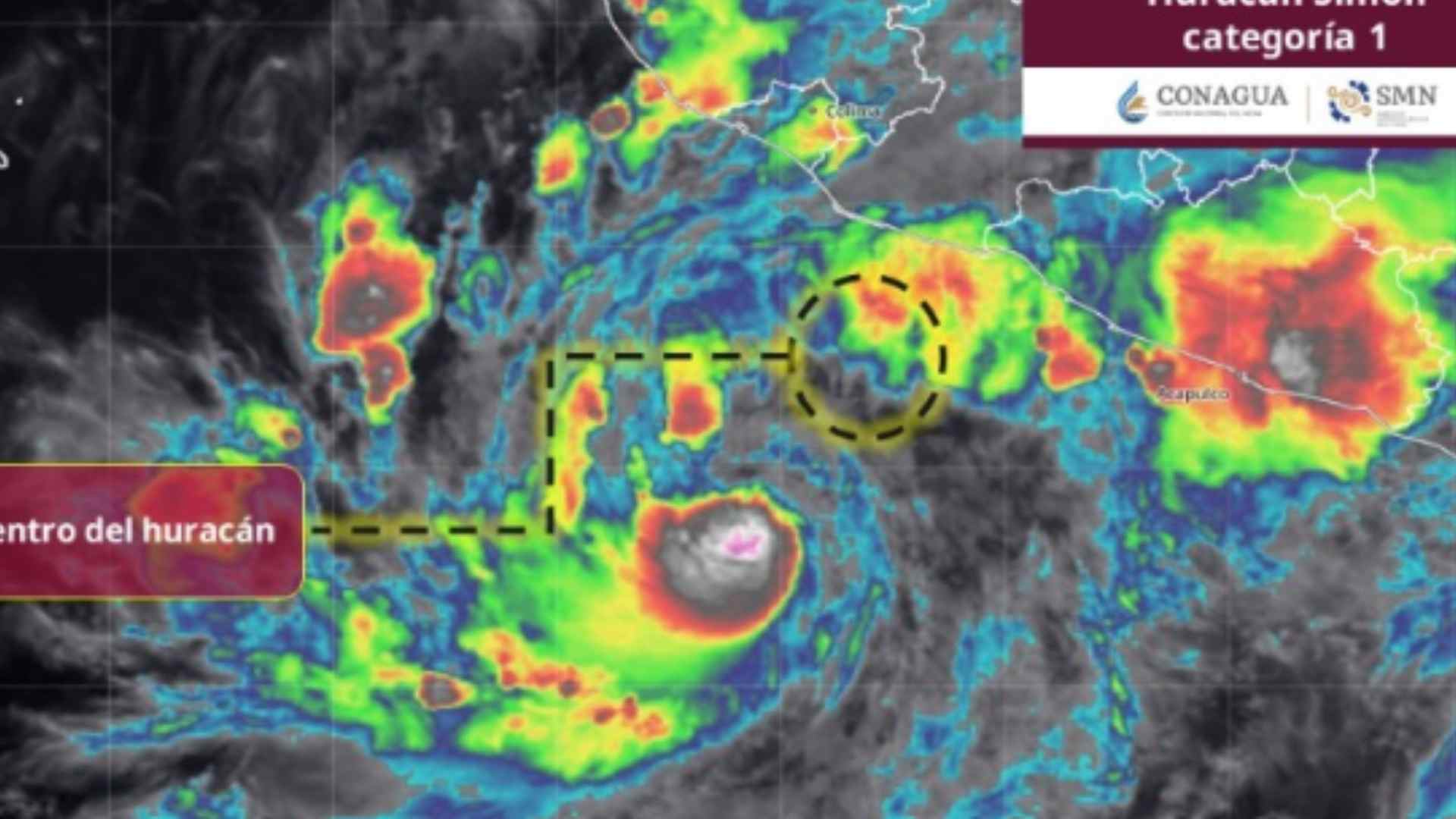 ‘Simón’ se intensifica a huracán categoría 1; prevén que alcance categoría 4 ‘Simón’ se intensifica a huracán categoría 1; prevén que alcance categoría 4